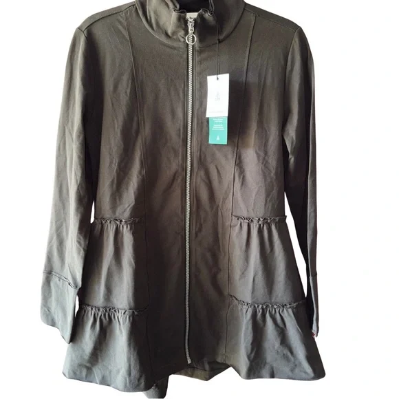 Neon Buddha Gray Jacket Peplum Style - Picture 1 of 6